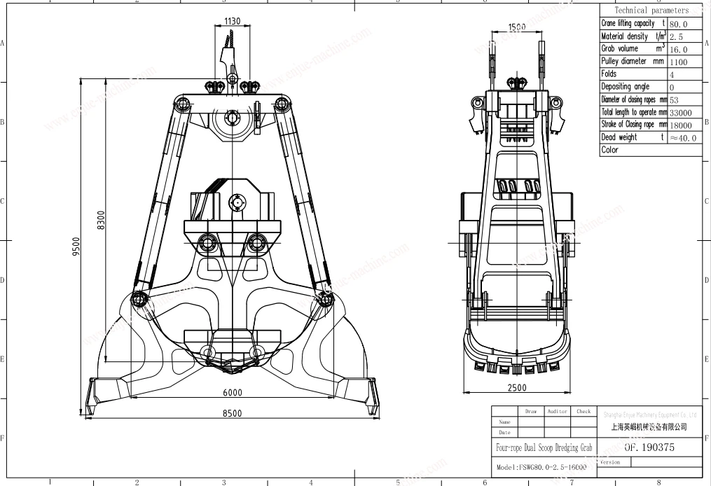 Enjue dredging grab buckets Enjue dredging grab buckets